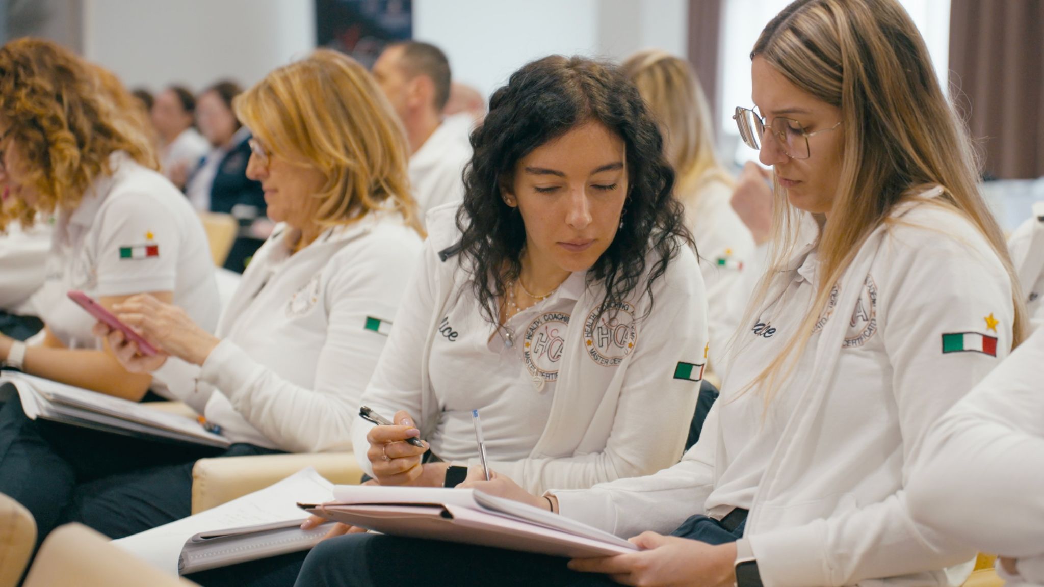 Lezione in aula di Health Coaching Academy – formazione certificata Health Coach