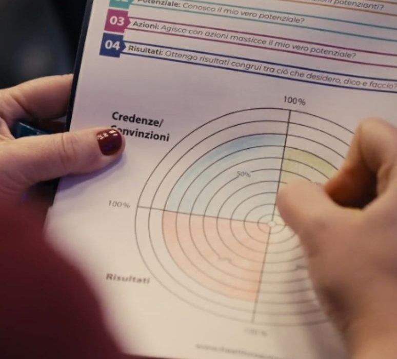 Persona durante una misurazione psicofisica utilizzata nei percorsi di Health Coaching per monitorare benessere, consapevolezza e progressi